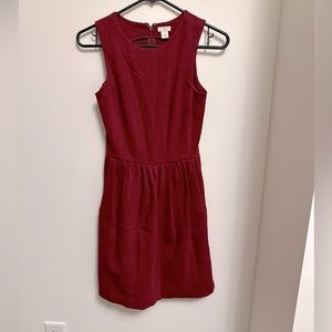 JCREW red dress • size XXS with pockets!